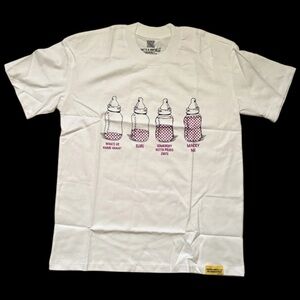ALOCS Awful Lot of Cough Syrup Bottle Graphic Tee White Size L NWT